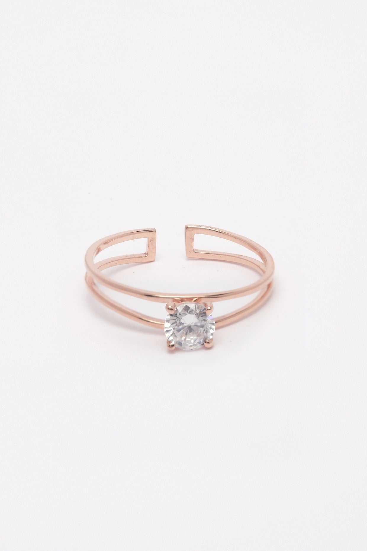 Rose Gold Finish Adjustable Ring