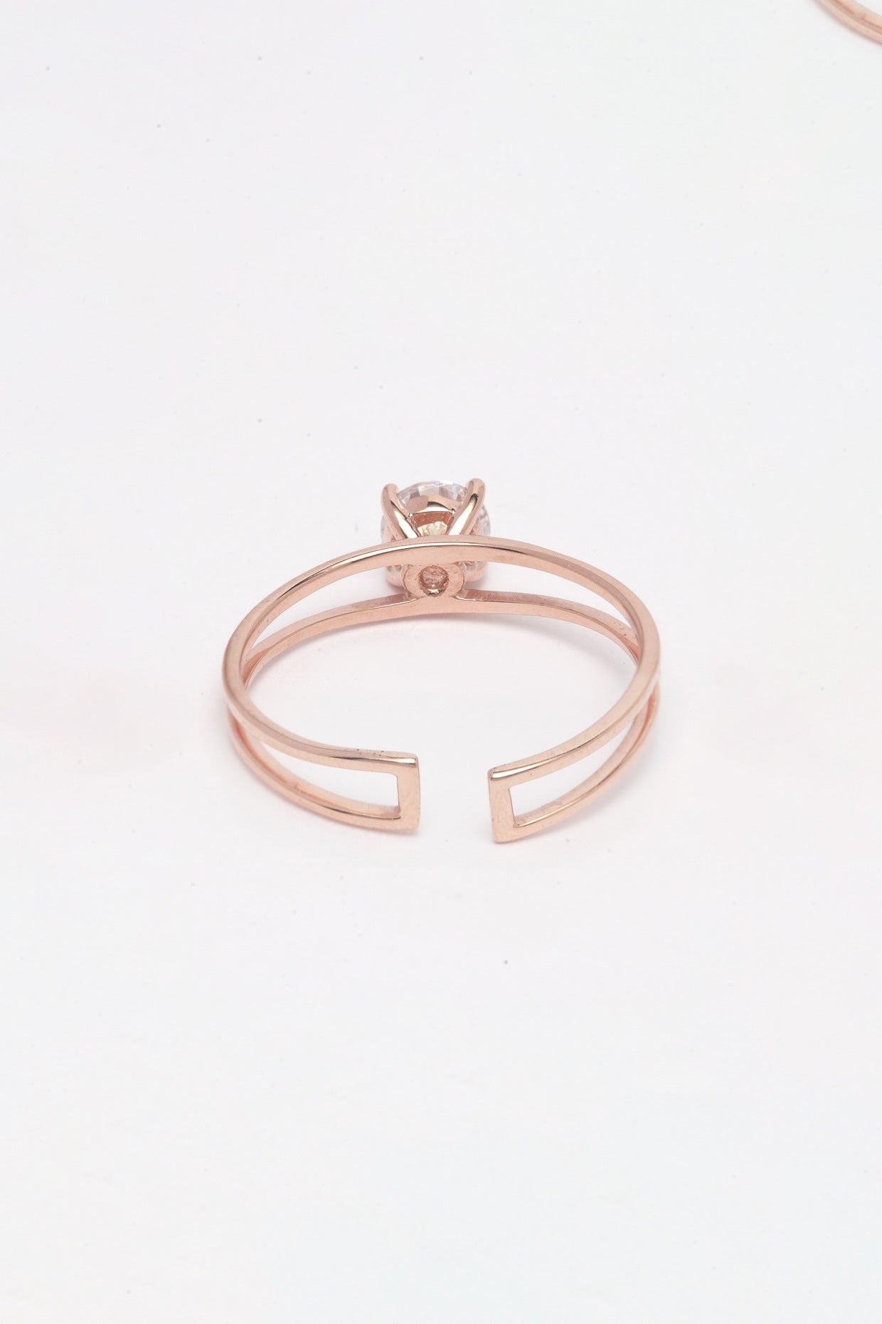 Rose Gold Finish Adjustable Ring