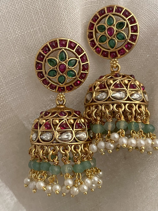 Temple Jhumki Earrings