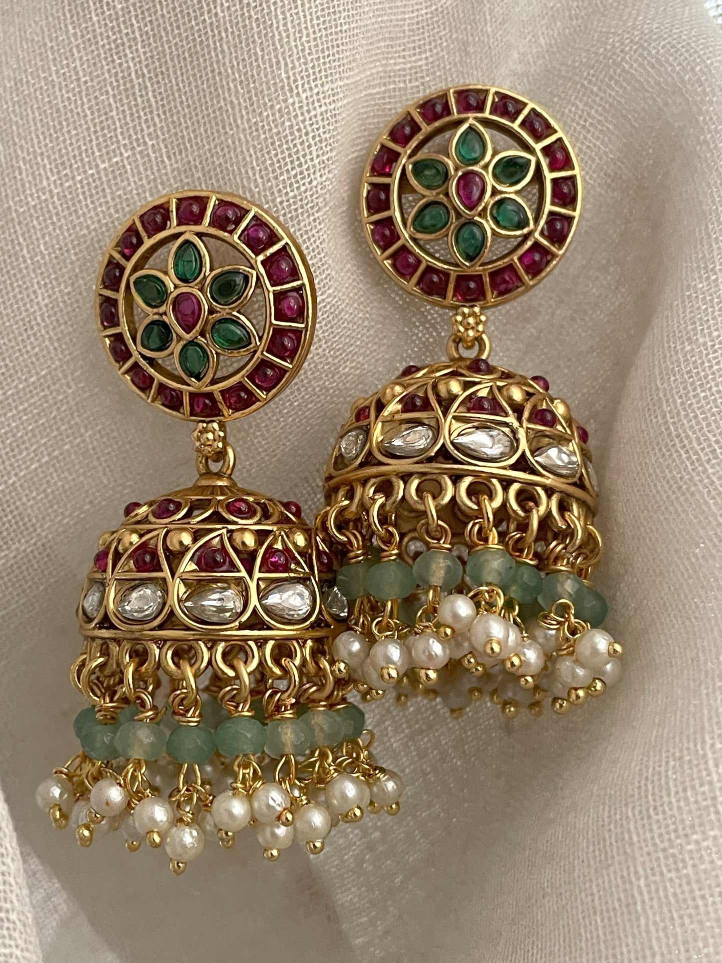 Temple Jhumki Earrings