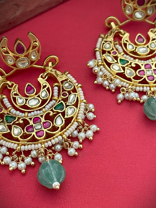 Jadau Polki Chaandbaali Earring