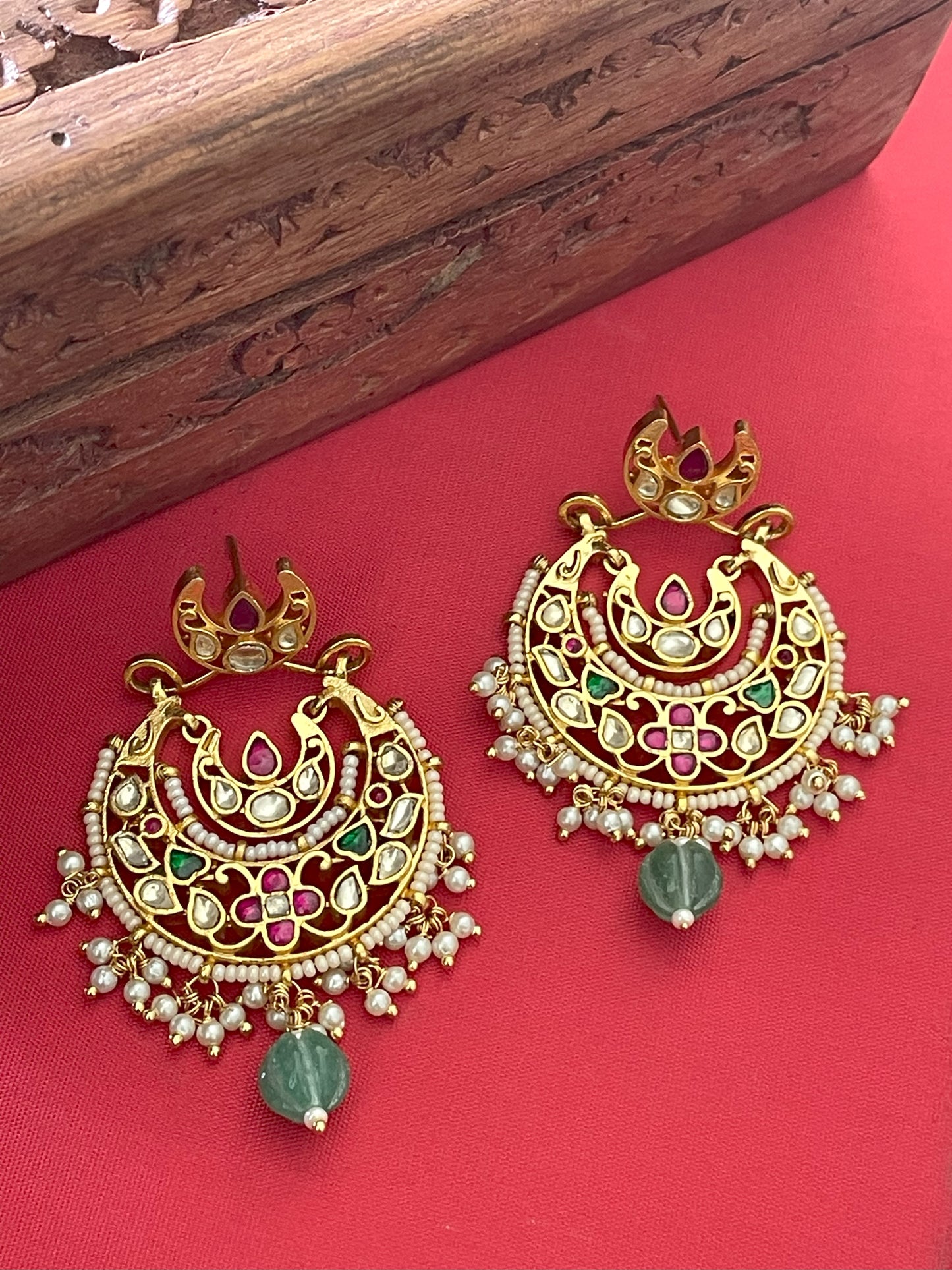 Jadau Polki Chaandbaali Earring