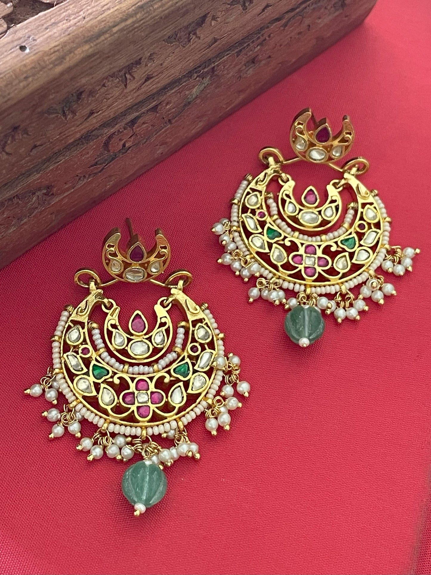 Jadau Polki Chaandbaali Earring