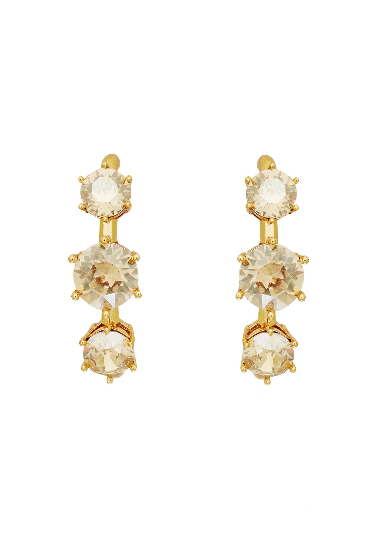 Gold Finish Swarovski Dangler Earrings