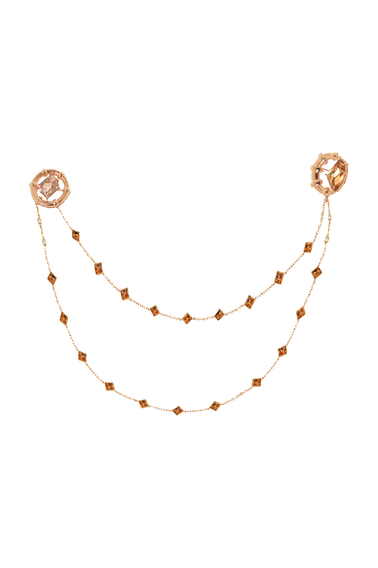 Rose Gold Finish Collar Necklace