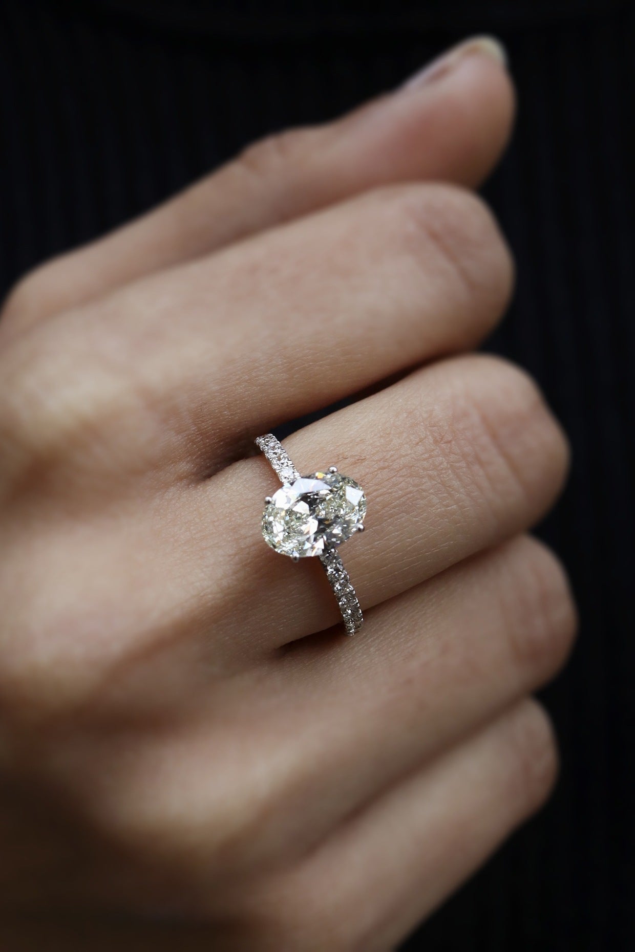 18kt White Gold Lab Grown Diamond Ring