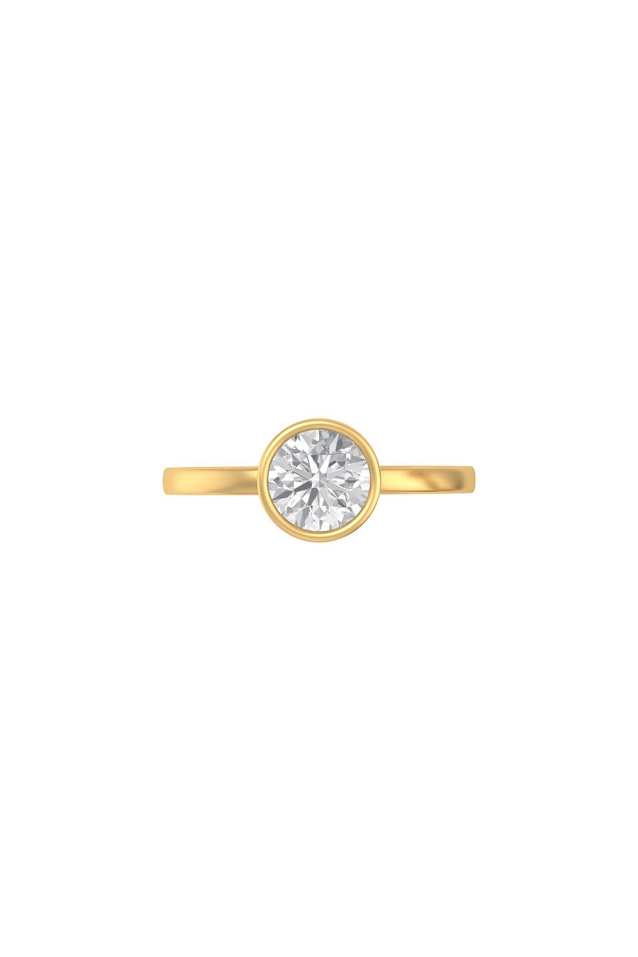 14Kt Yellow Gold Ring With Astronix Lab Grown Diamonds