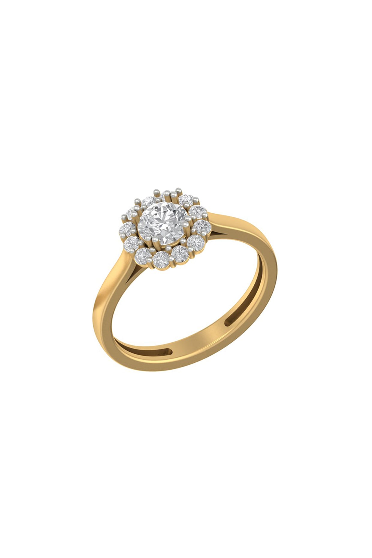 14Kt Yellow Gold Ring With Caelirise Lab Grown Diamonds