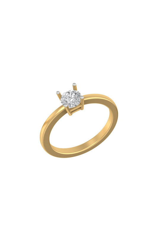 14Kt Yellow Gold Ring With Neptaura Lab Grown Diamonds