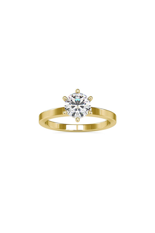 14Kt Yellow Gold Ring With Venturia Lab Grown Diamonds