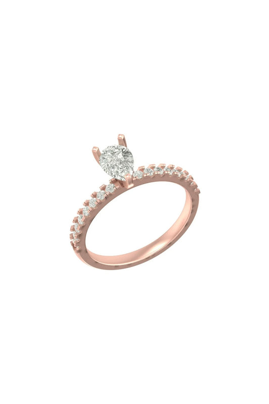 14Kt Rose Gold Ring With Rally Lab Grown Diamonds