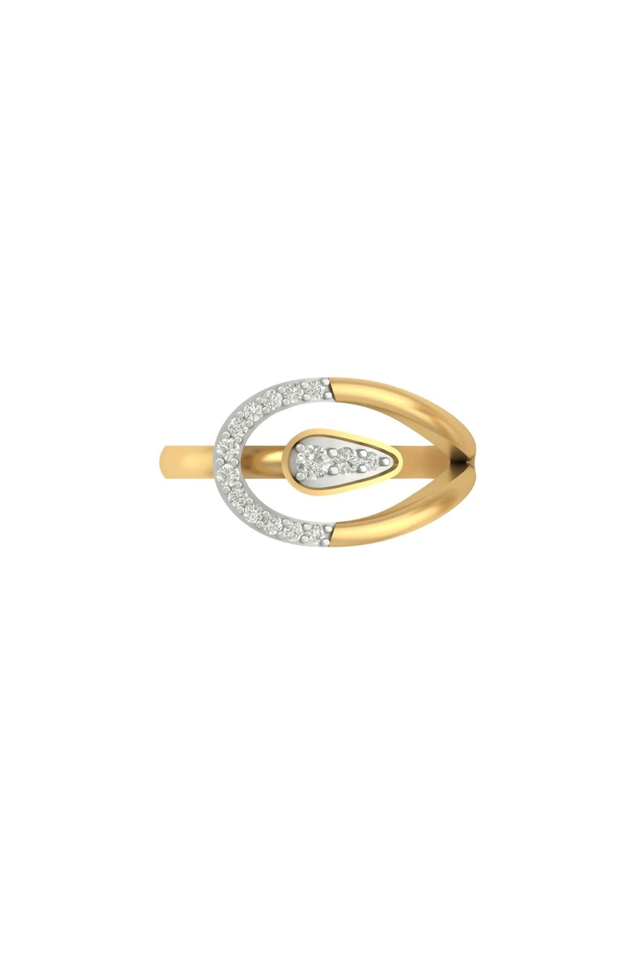 14Kt Yellow Gold Ring With Dazzle Lab Grown Diamonds