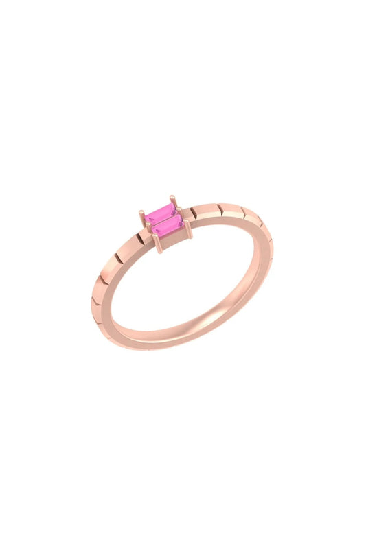 14Kt Rose Gold Ring With Orbit Lab Grown Diamonds