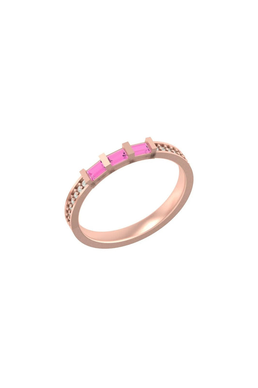 14Kt Rose Gold Ring With Swivio Lab Grown Diamonds