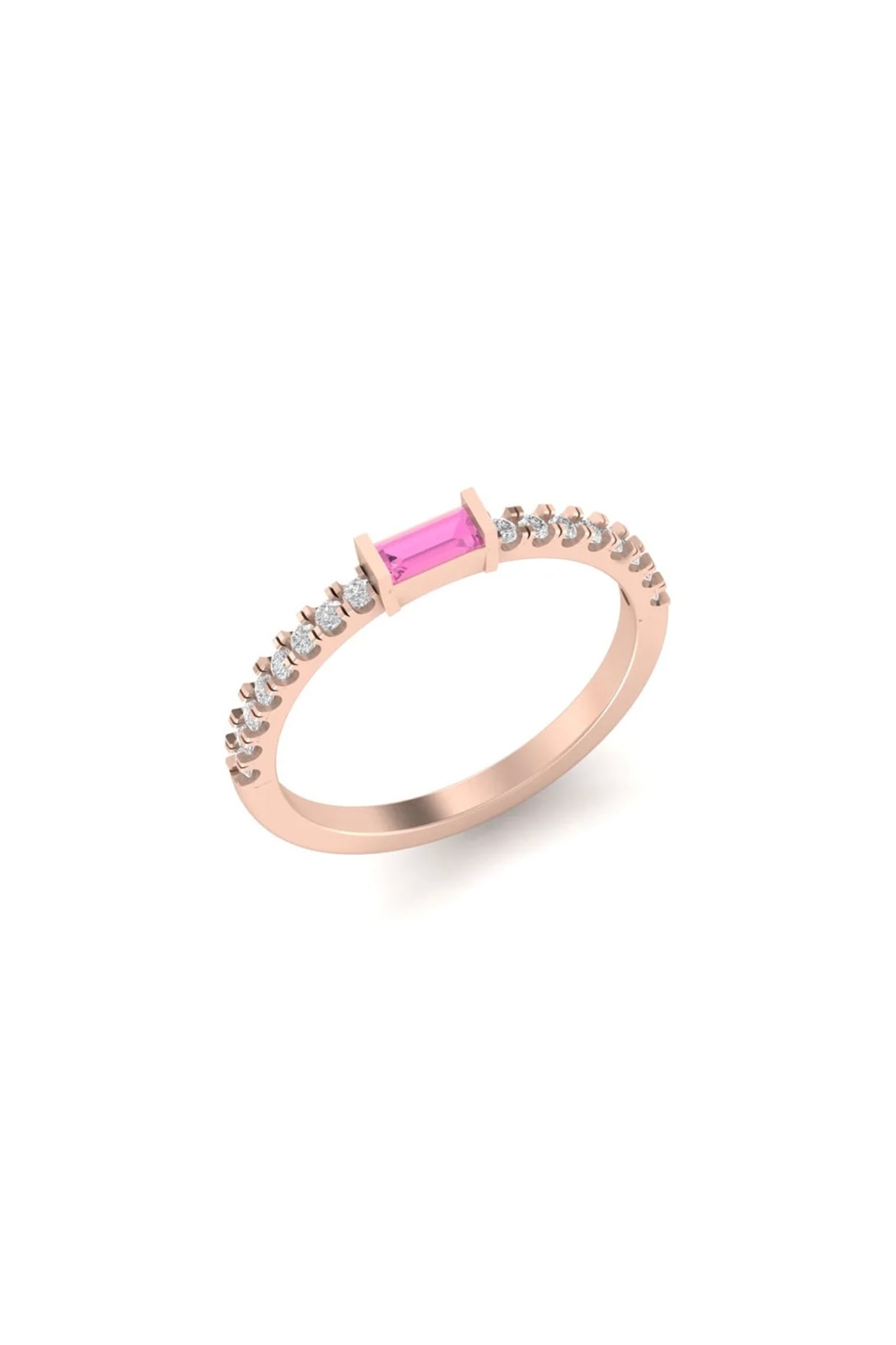 14Kt Rose Gold Ring With Aero Lab Grown Diamonds