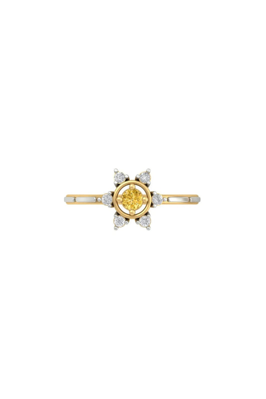 14Kt Yellow Gold Ring With Surge Lab Grown Diamonds