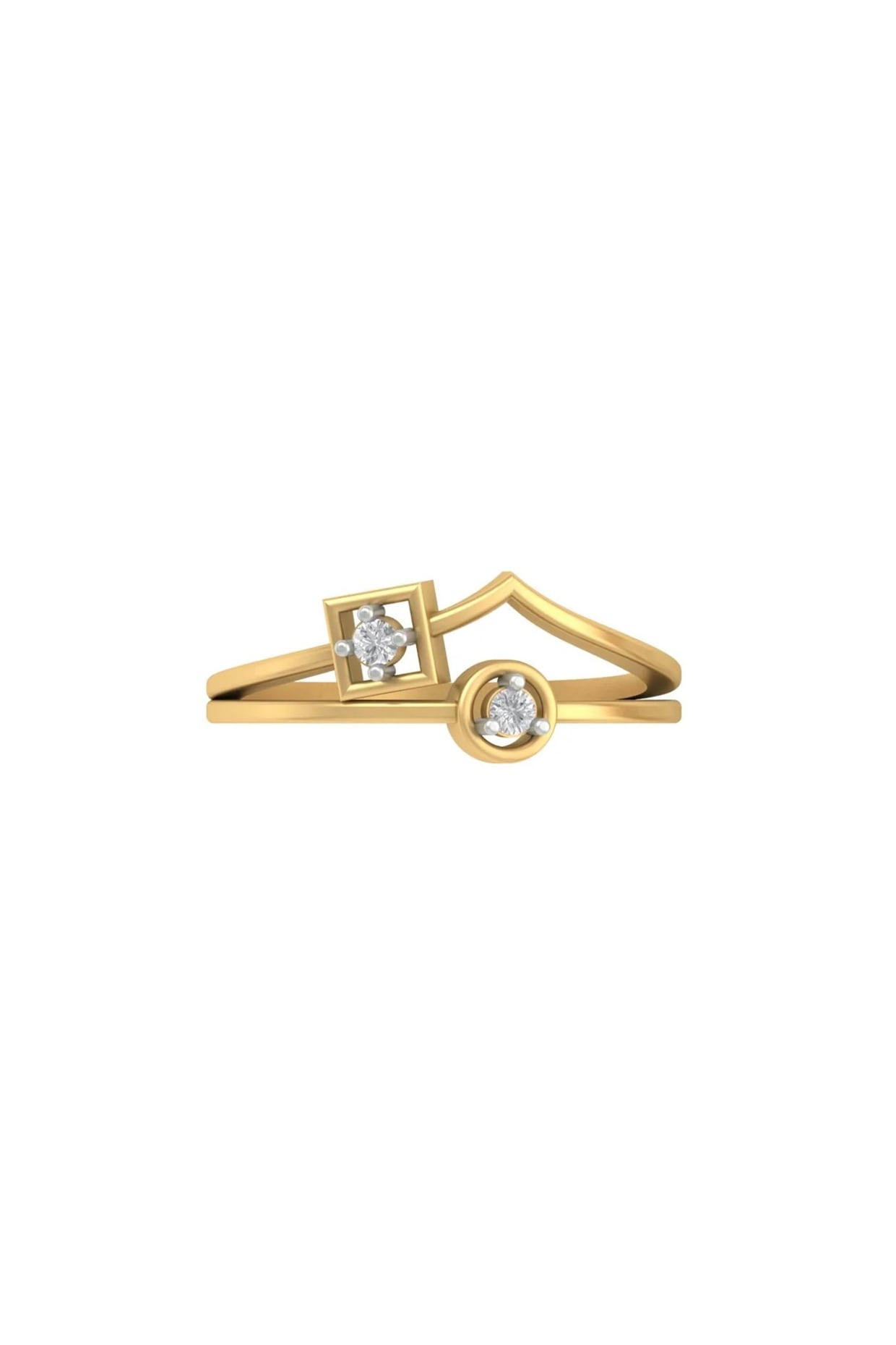 14Kt Yellow Gold Ring With Dusk Lab Grown Diamonds