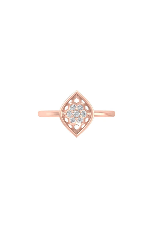 14Kt Rose Gold Ring With EnMoss Lab Grown Diamonds