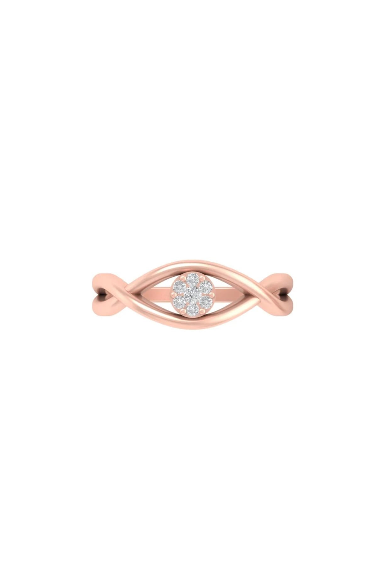 14Kt Rose Gold Ring With Lusha Lab Grown Diamonds