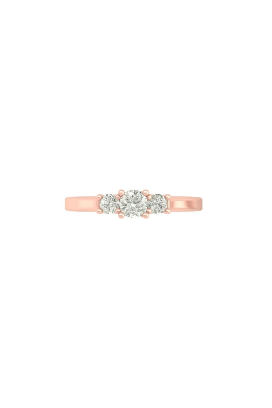 14Kt Rose Gold Ring With Vivid Lab Grown Diamonds