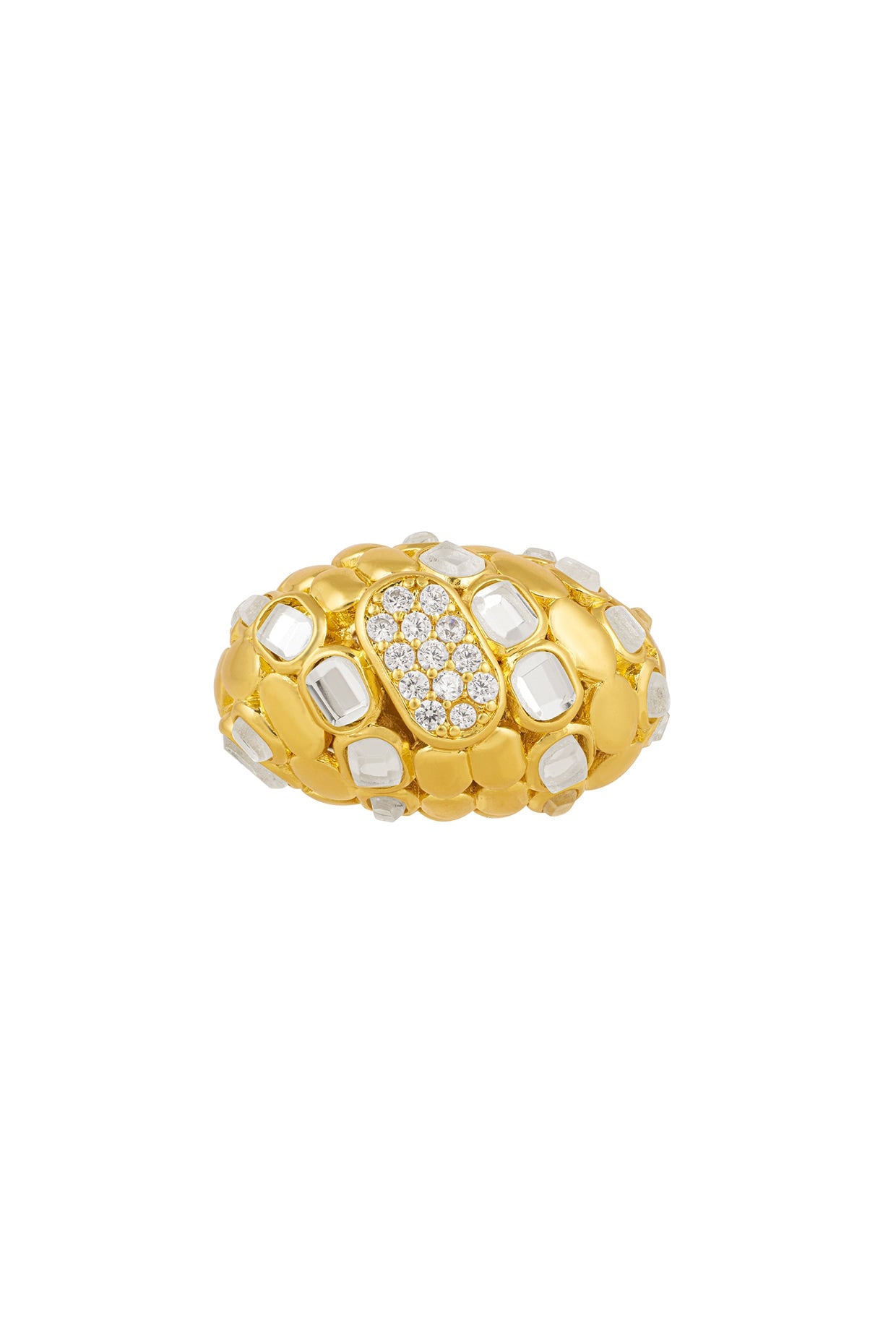 Gold Plated Mirror Ring