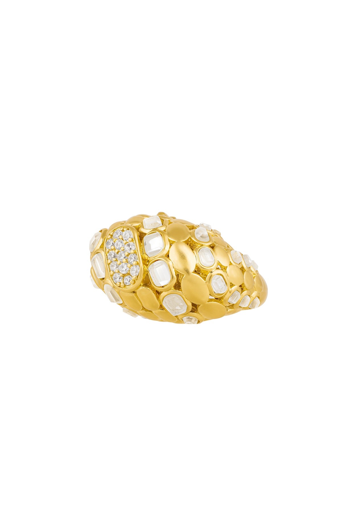 Gold Plated Mirror Ring