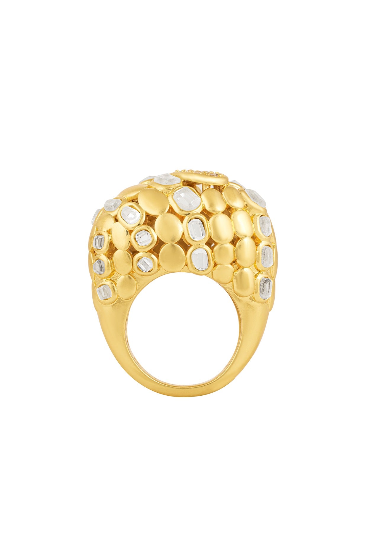 Gold Plated Mirror Ring