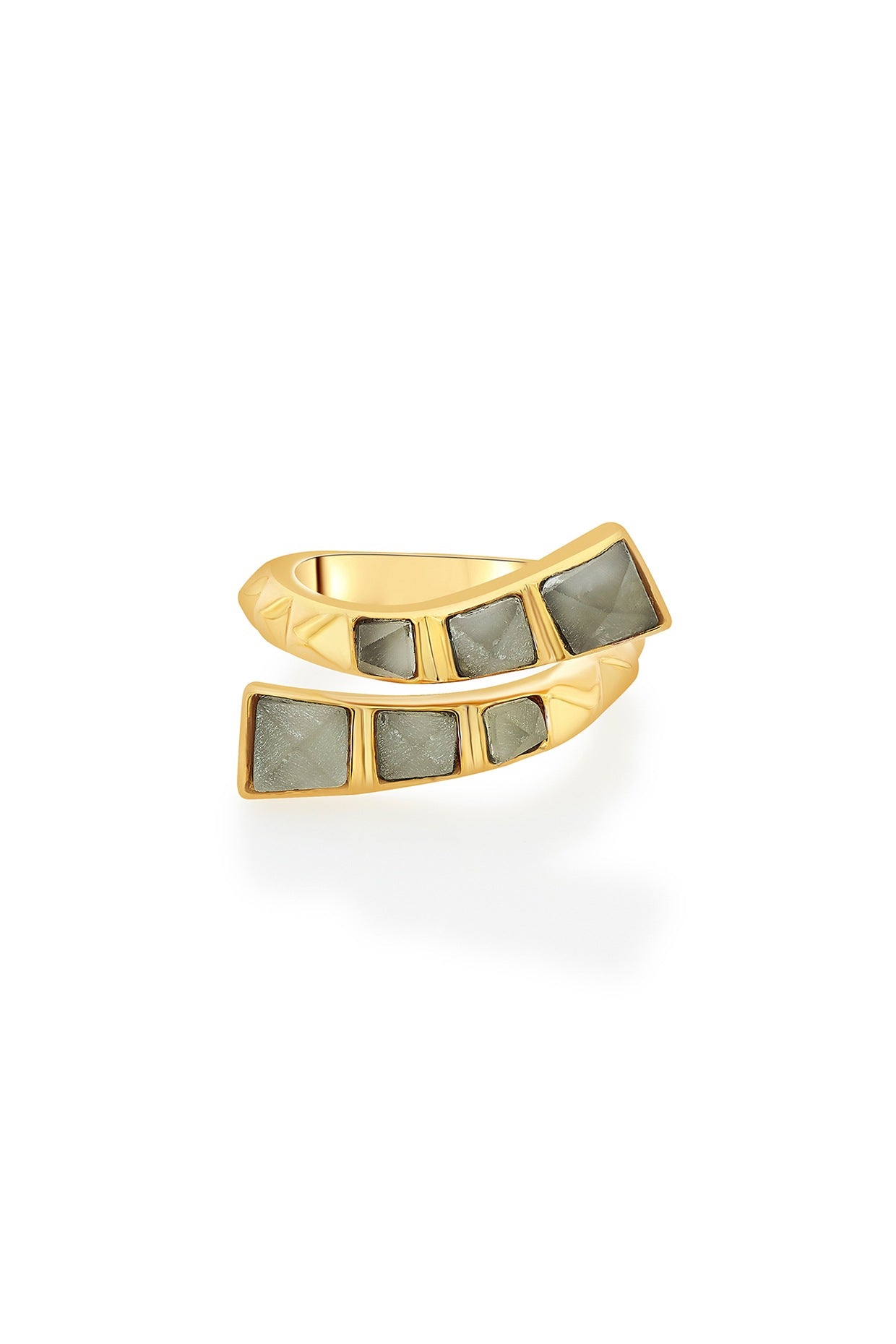 Gold Plated Rock Crystal Ring