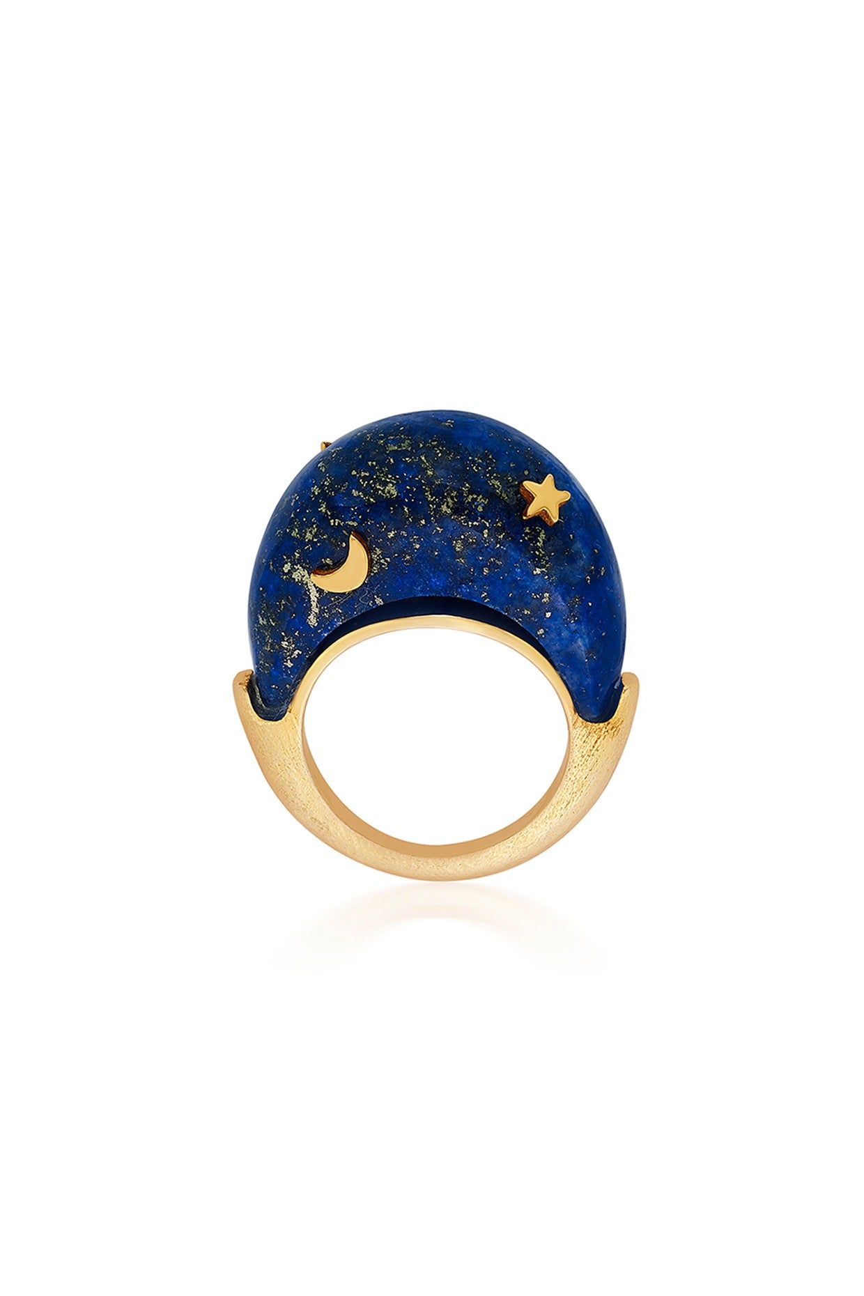 Gold Plated Celestial Lapis Ring