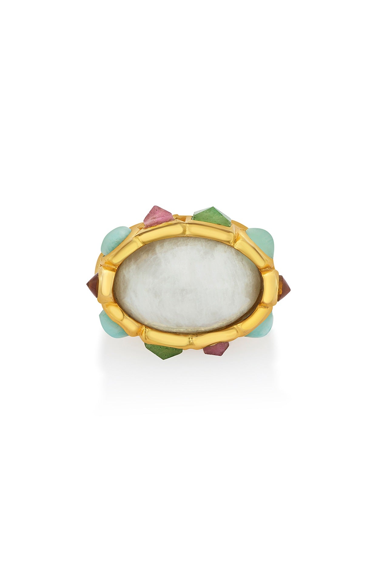 Gold Finish Statement Ring