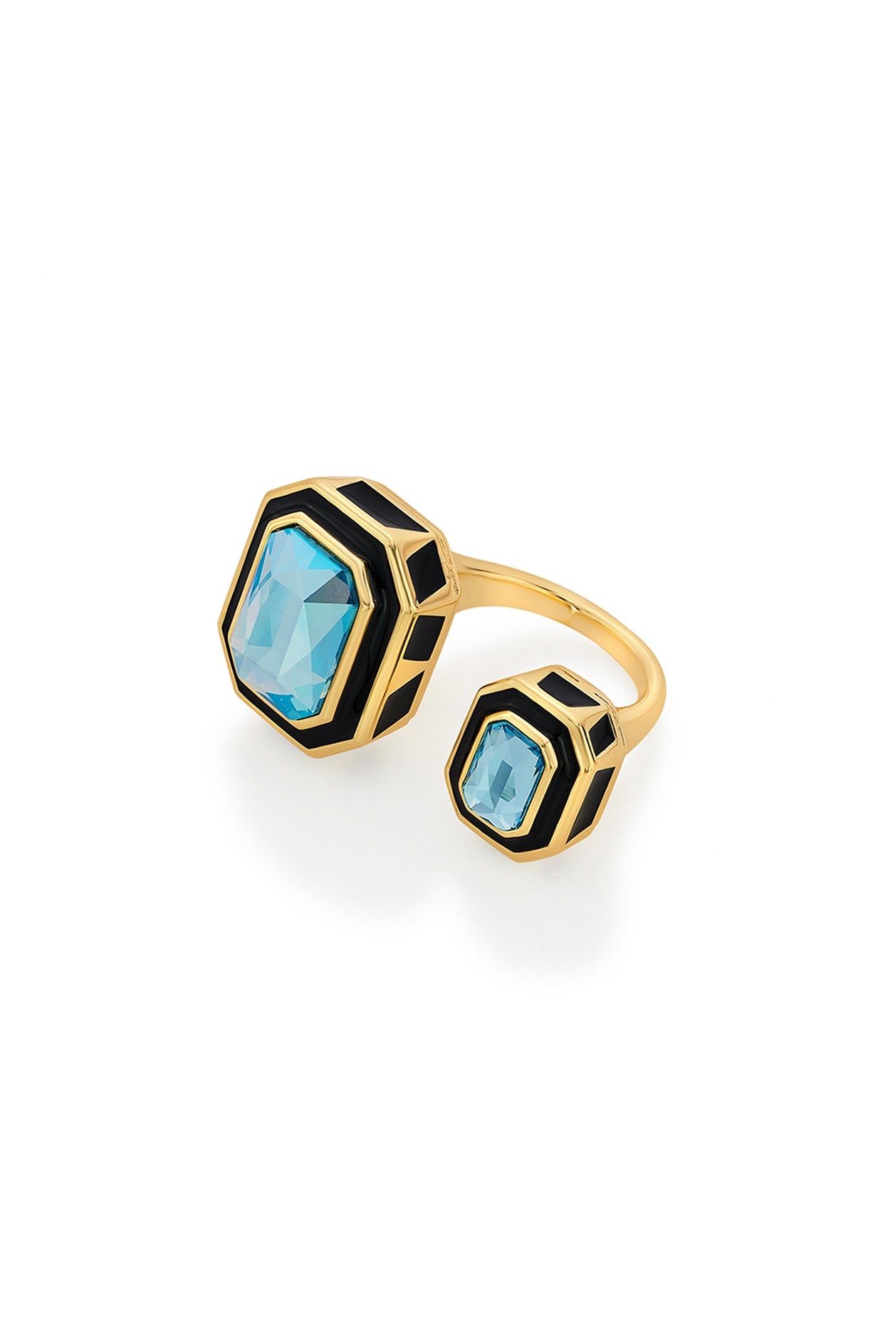 Gold Plated Enameled Ring