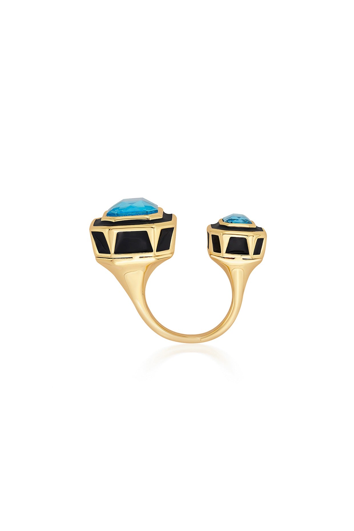 Gold Plated Enameled Ring