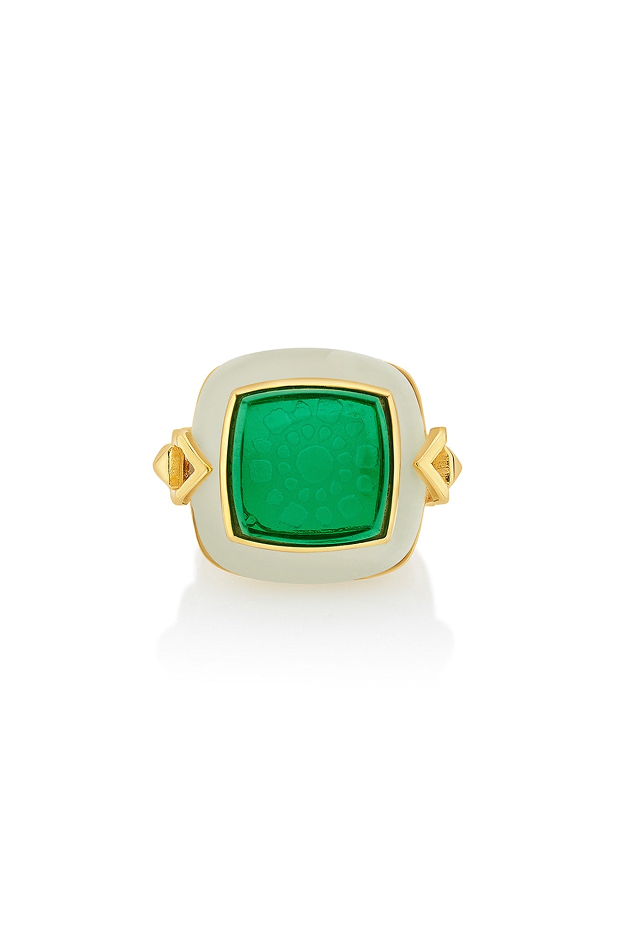 Gold Plated Green Hydro Ring