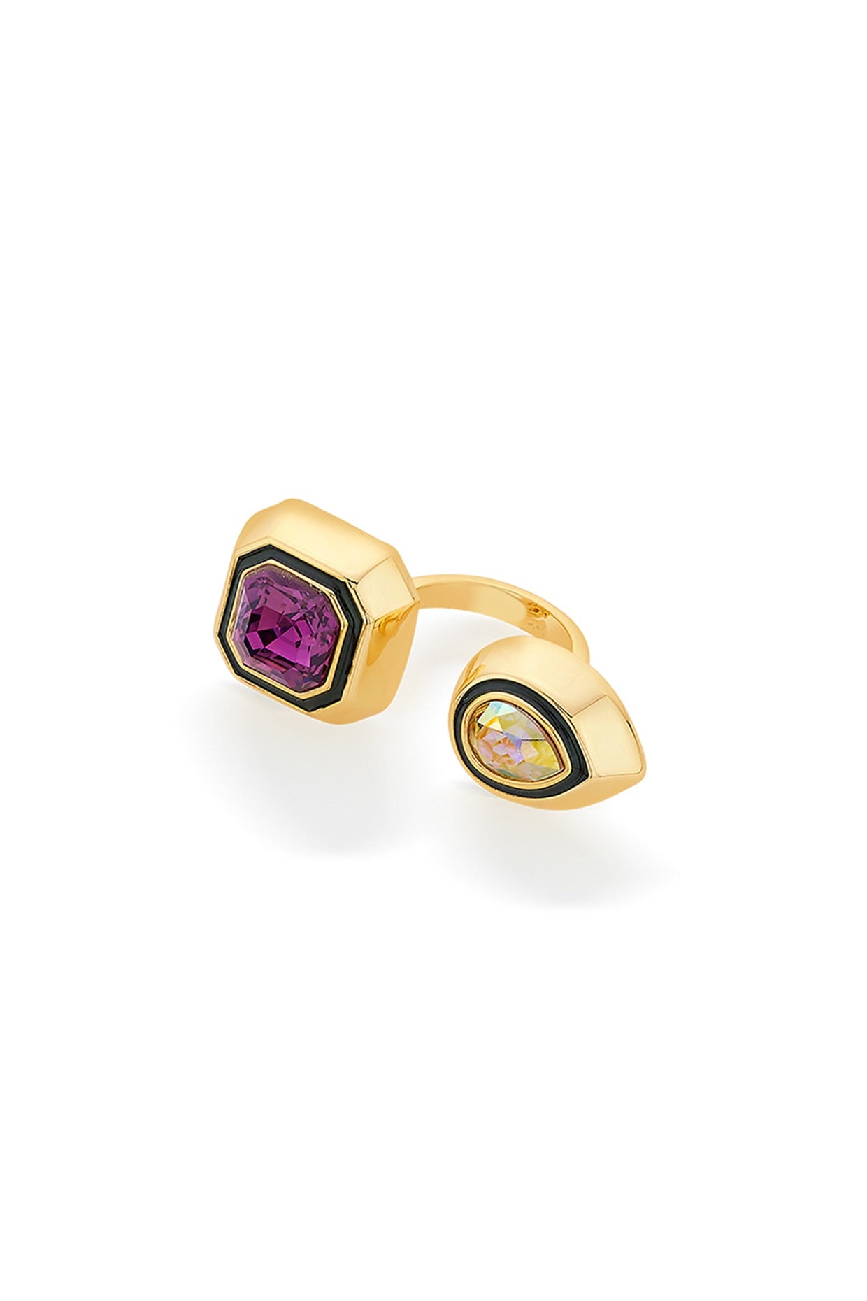 Gold Finish Amethyst Ring