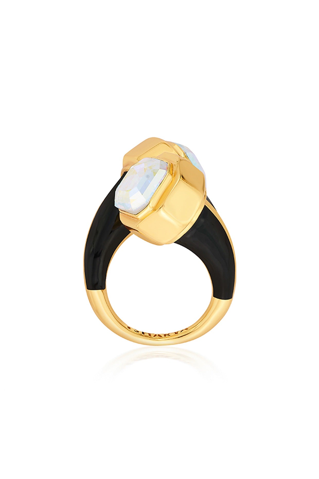 Gold Finish Abalone Ring