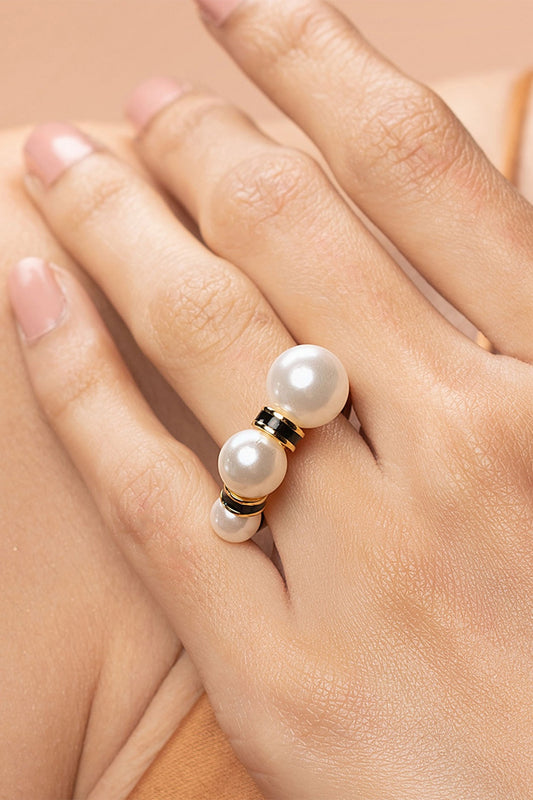 Gold Plated Pearl Ring