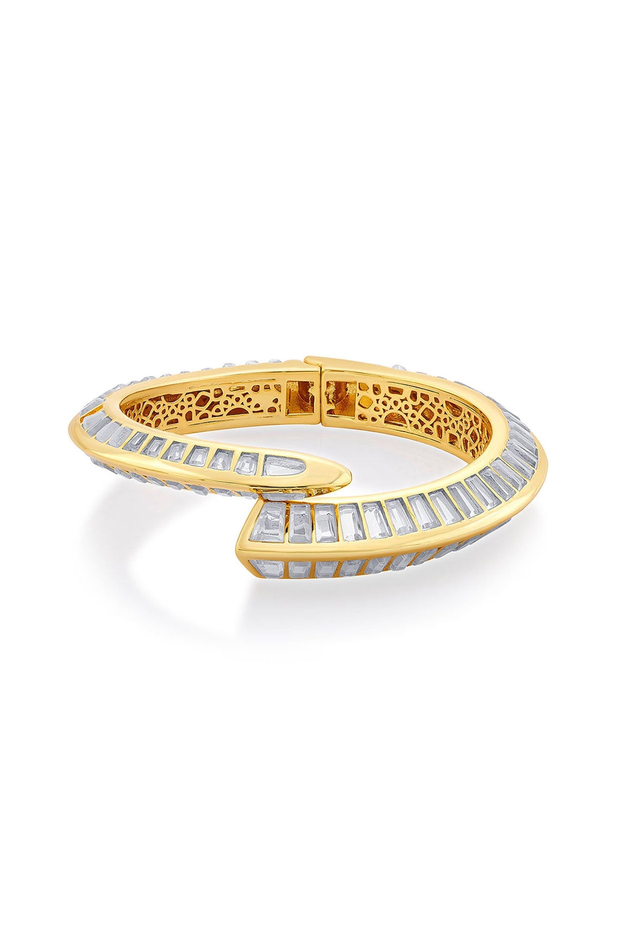 Gold Plated Mirror Snake Cuff