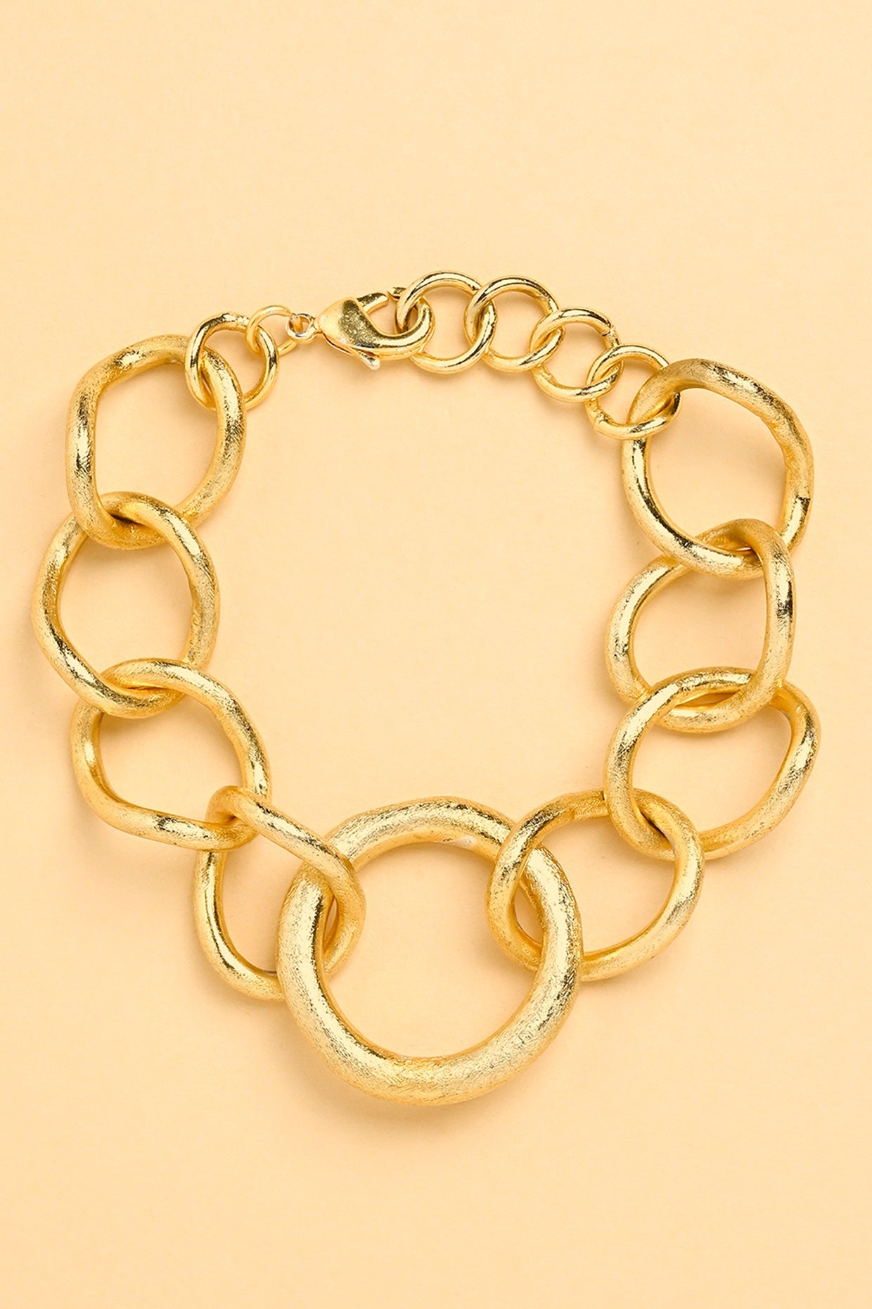 Gold Finish Multi-Loop Chain Bracelet