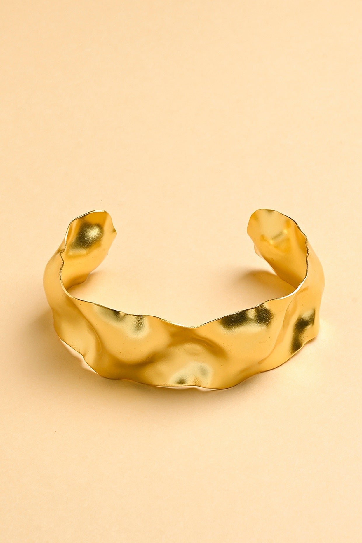 Gold Finish Wave Cuff