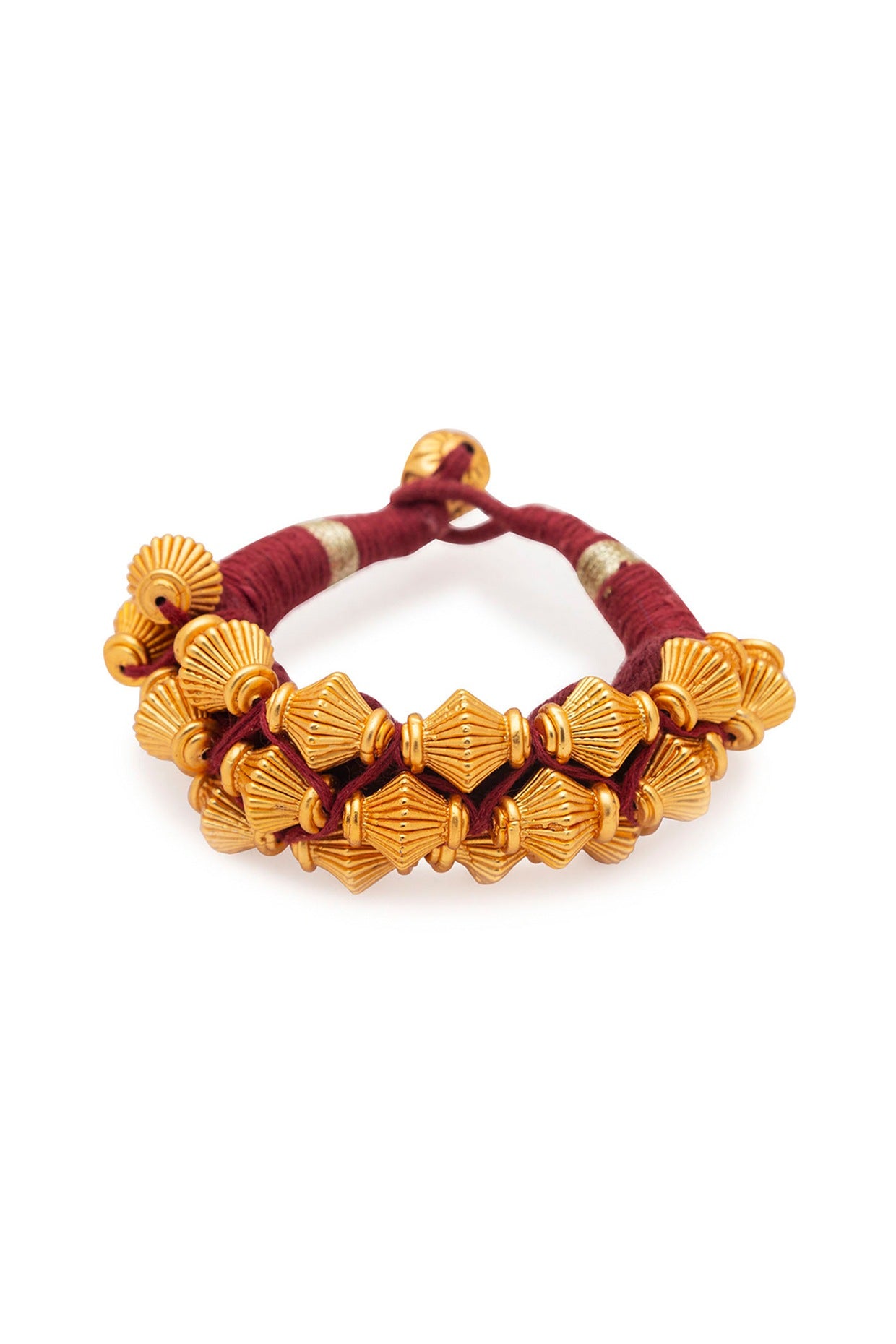 Gold Finish Beaded Bracelet