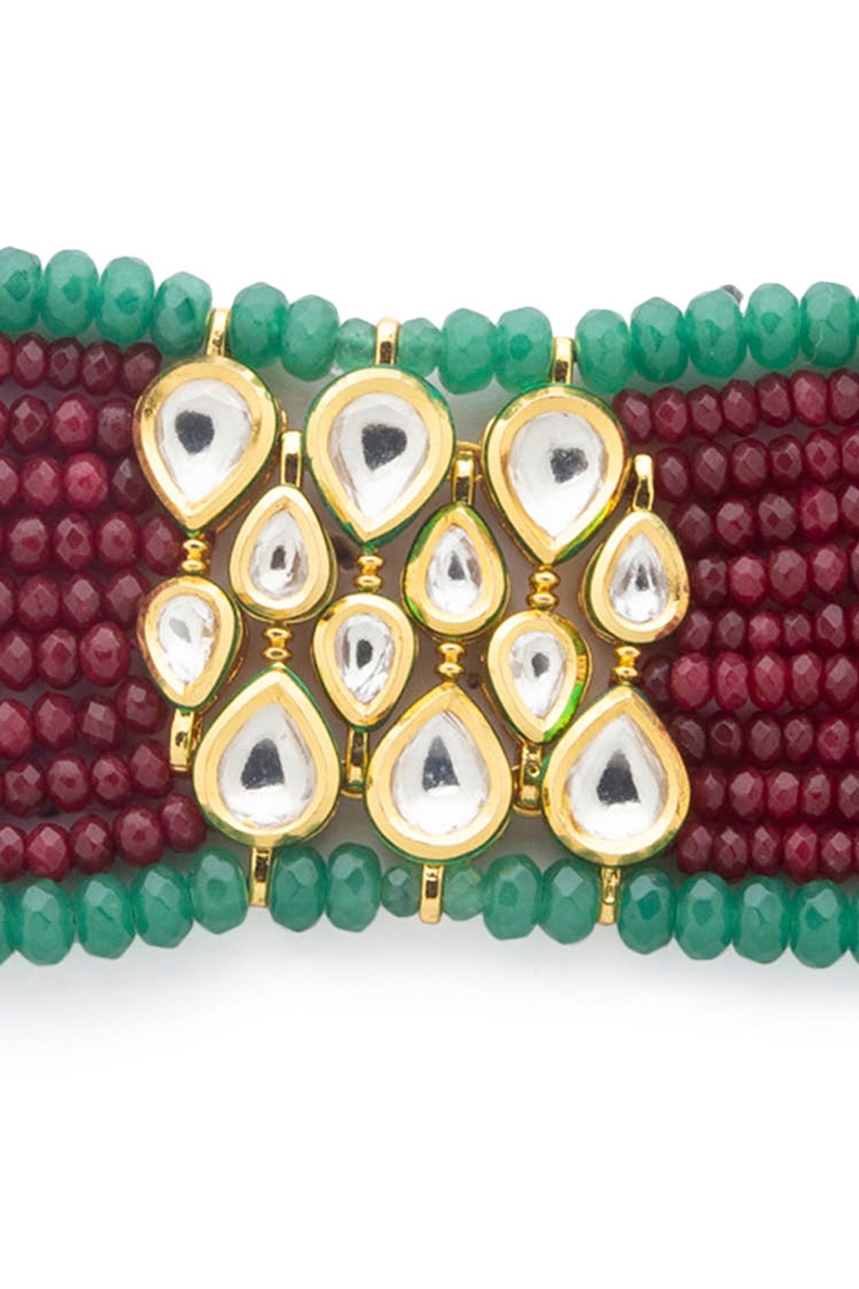 Gold Finish Hydro Kundan Bracelet