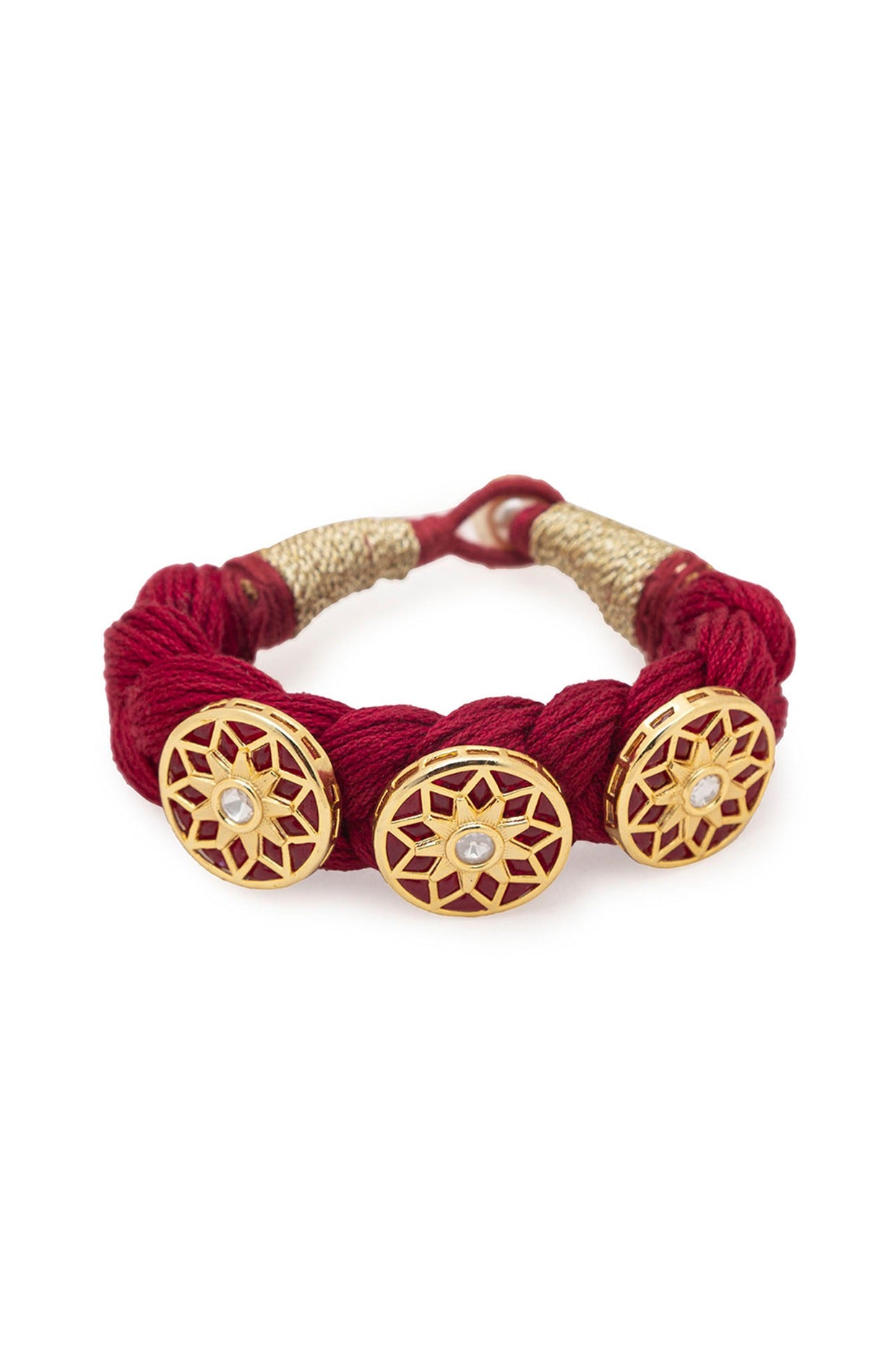 Gold Finish Hydro Kundan Bracelet