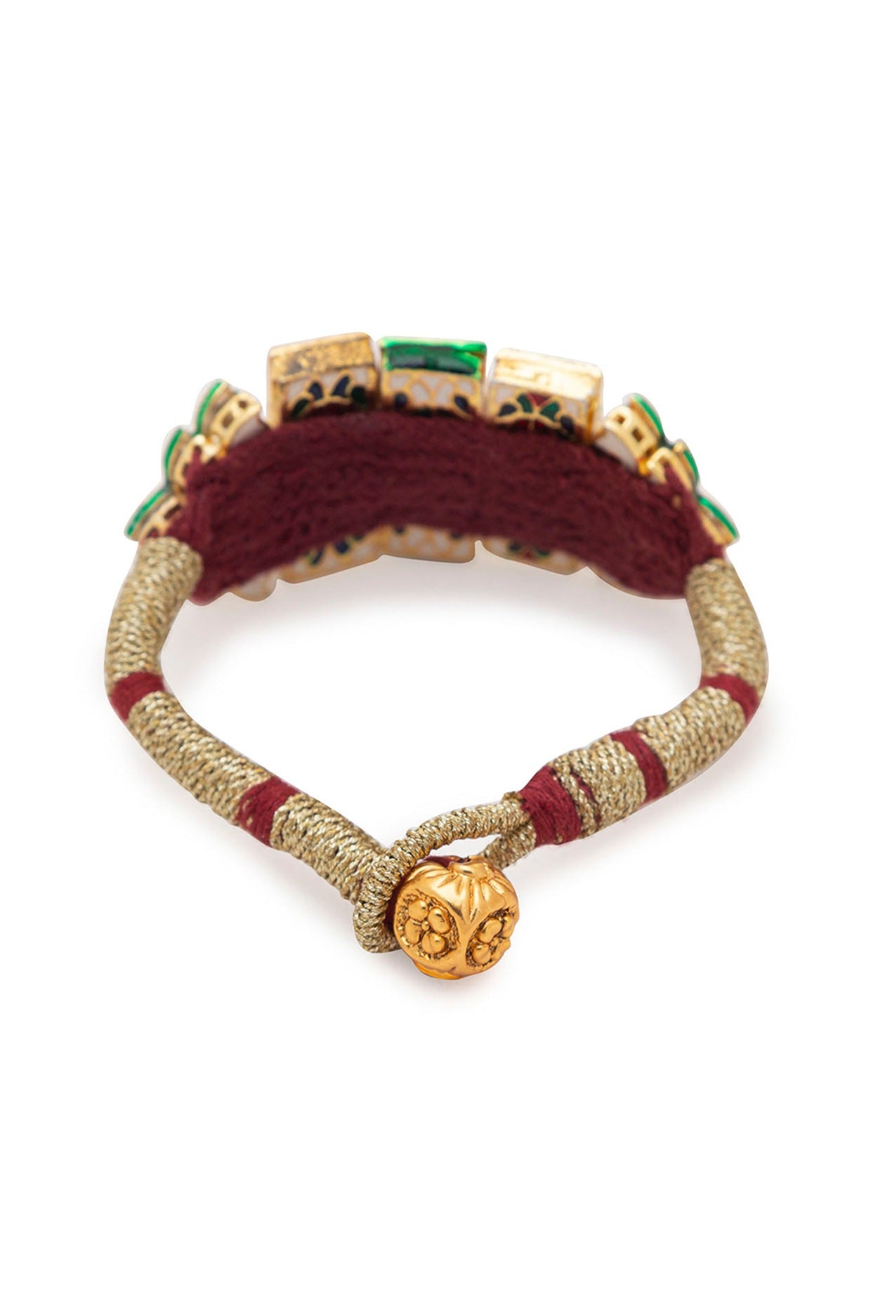 Gold Finish Silk Thread Bracelet