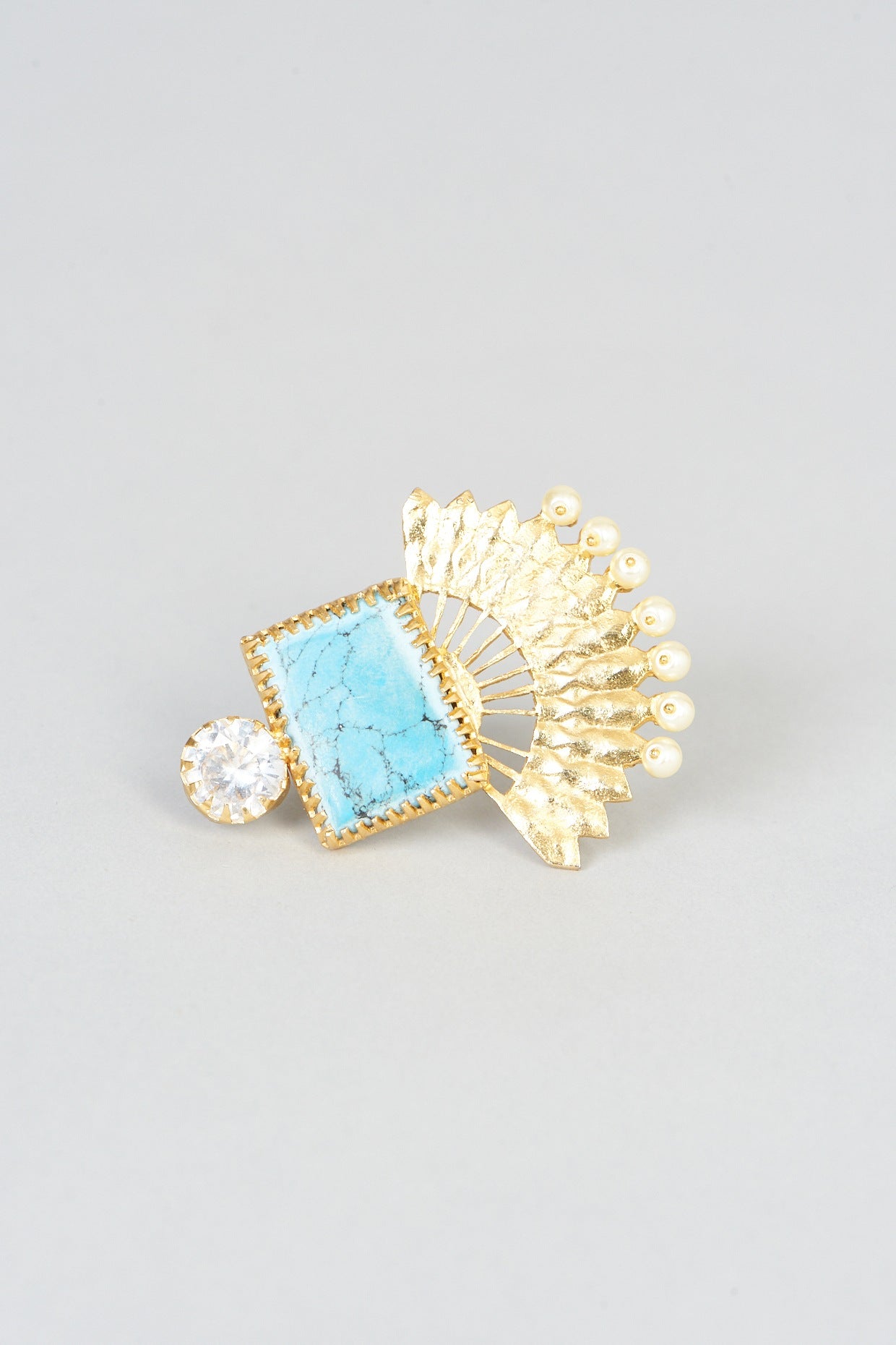 Gold Plated Turquoise Ring