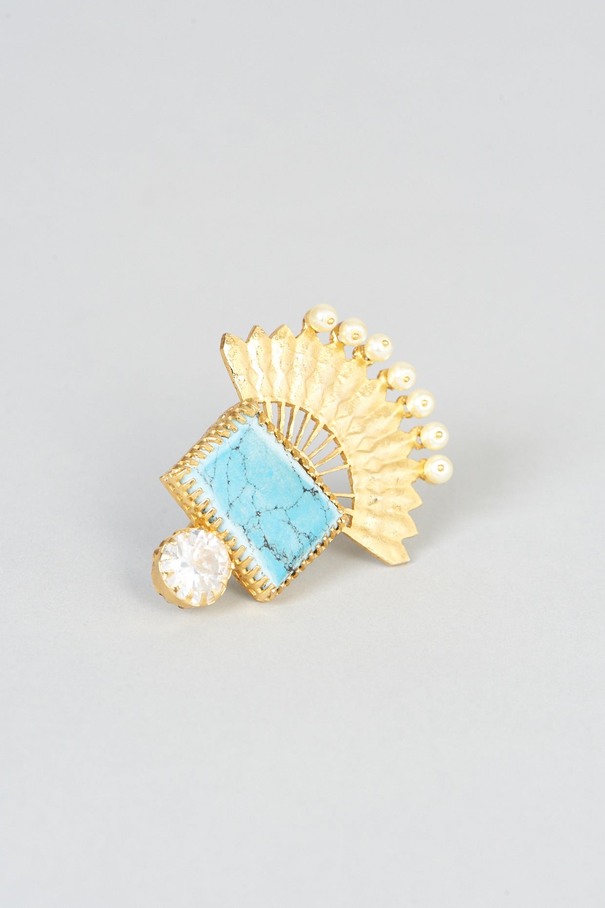 Gold Plated Turquoise Ring