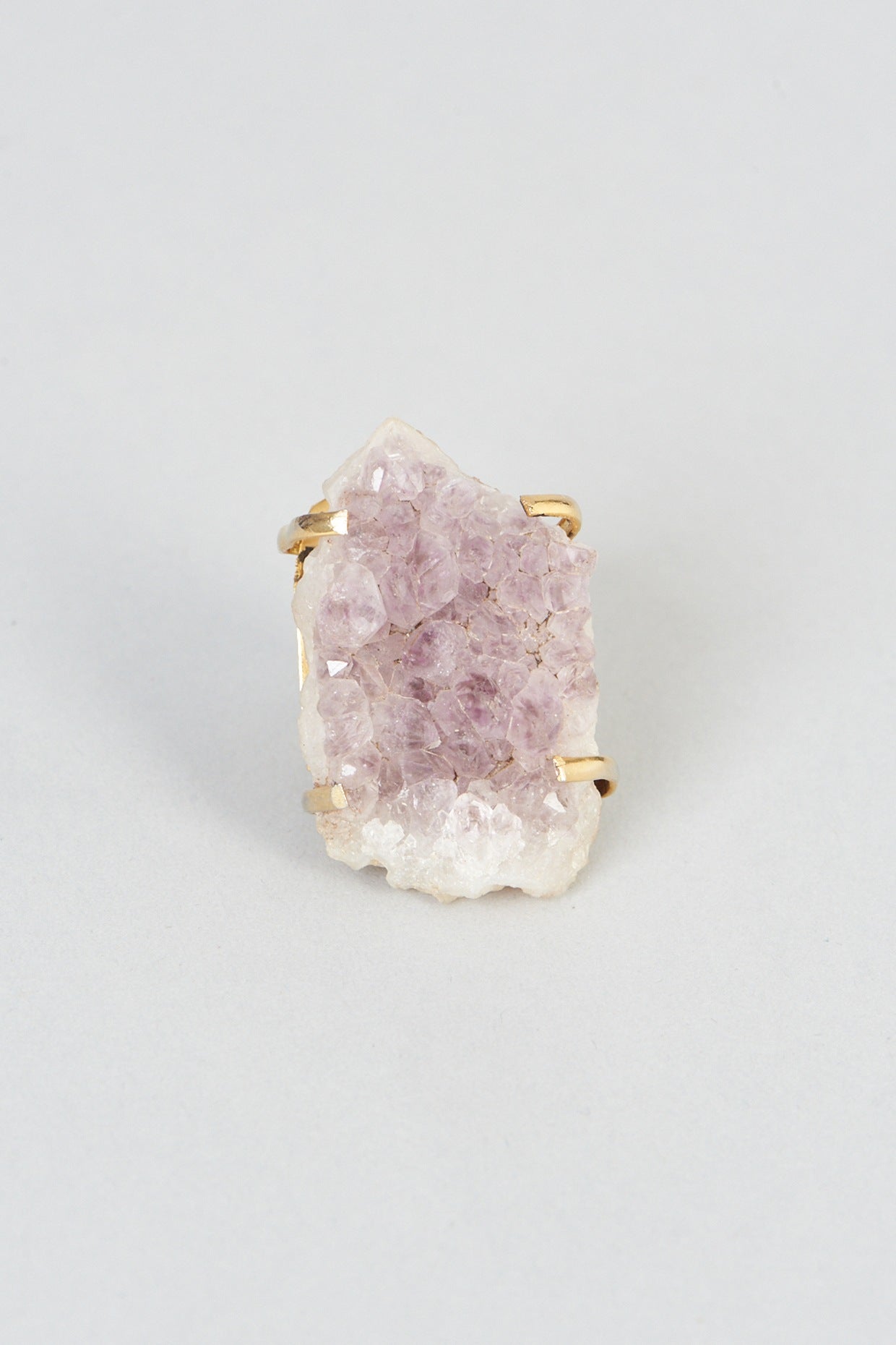 Gold Plated Geode Ring