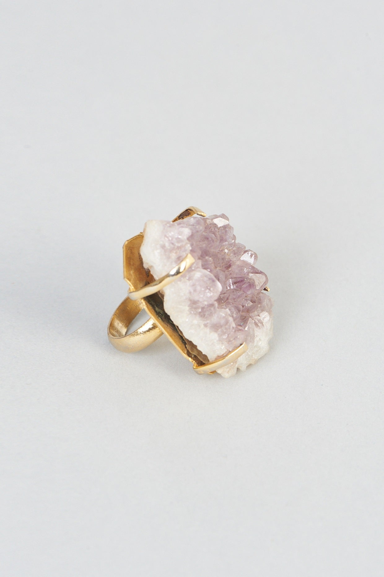 Gold Plated Geode Ring