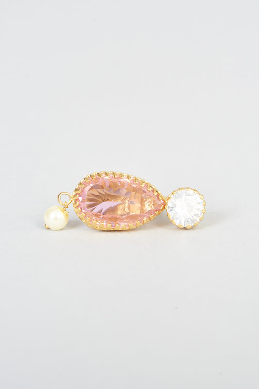 Gold Plated Pearl & Crystal Ring