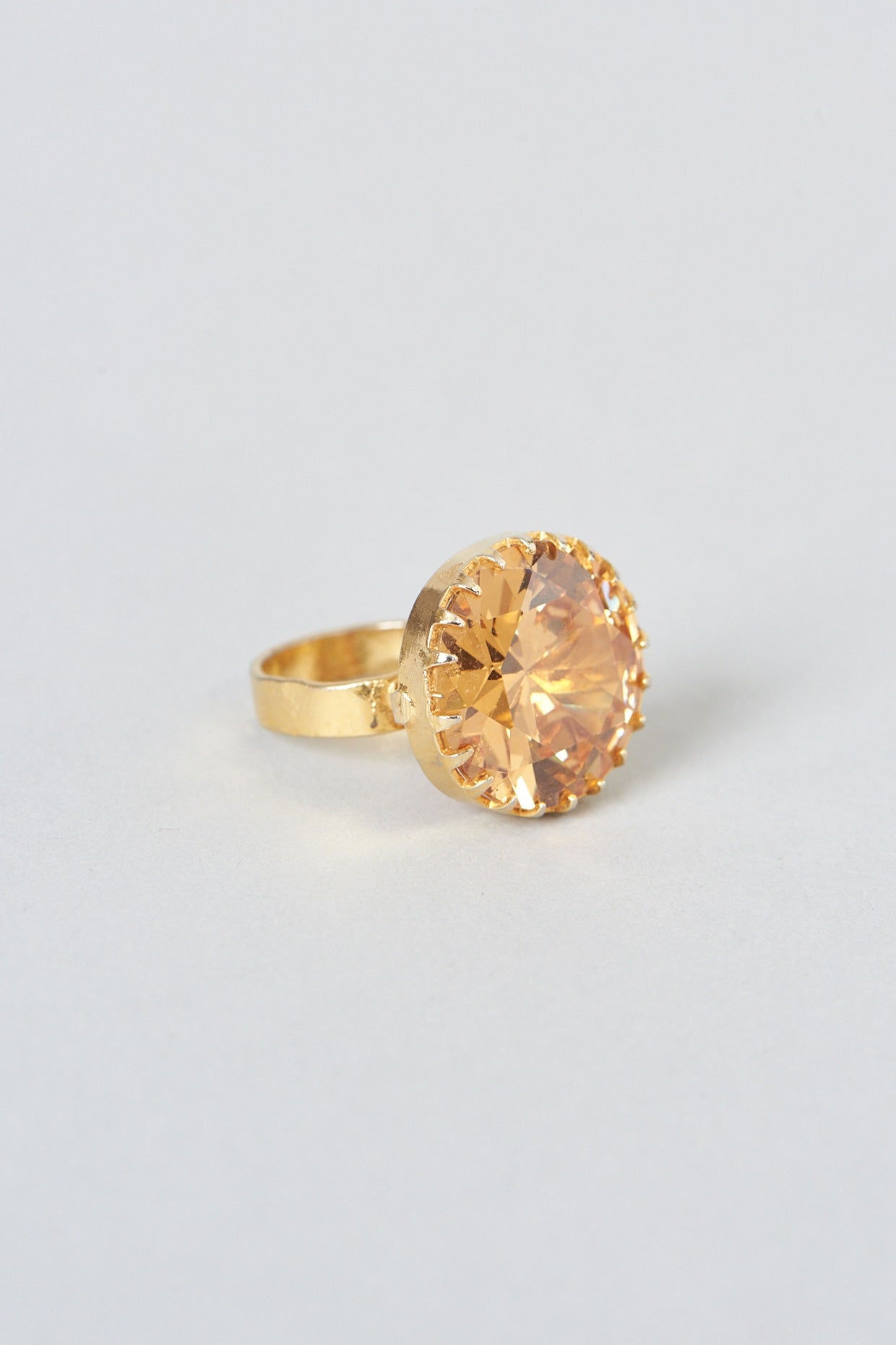 Gold Plated Crystal Ring