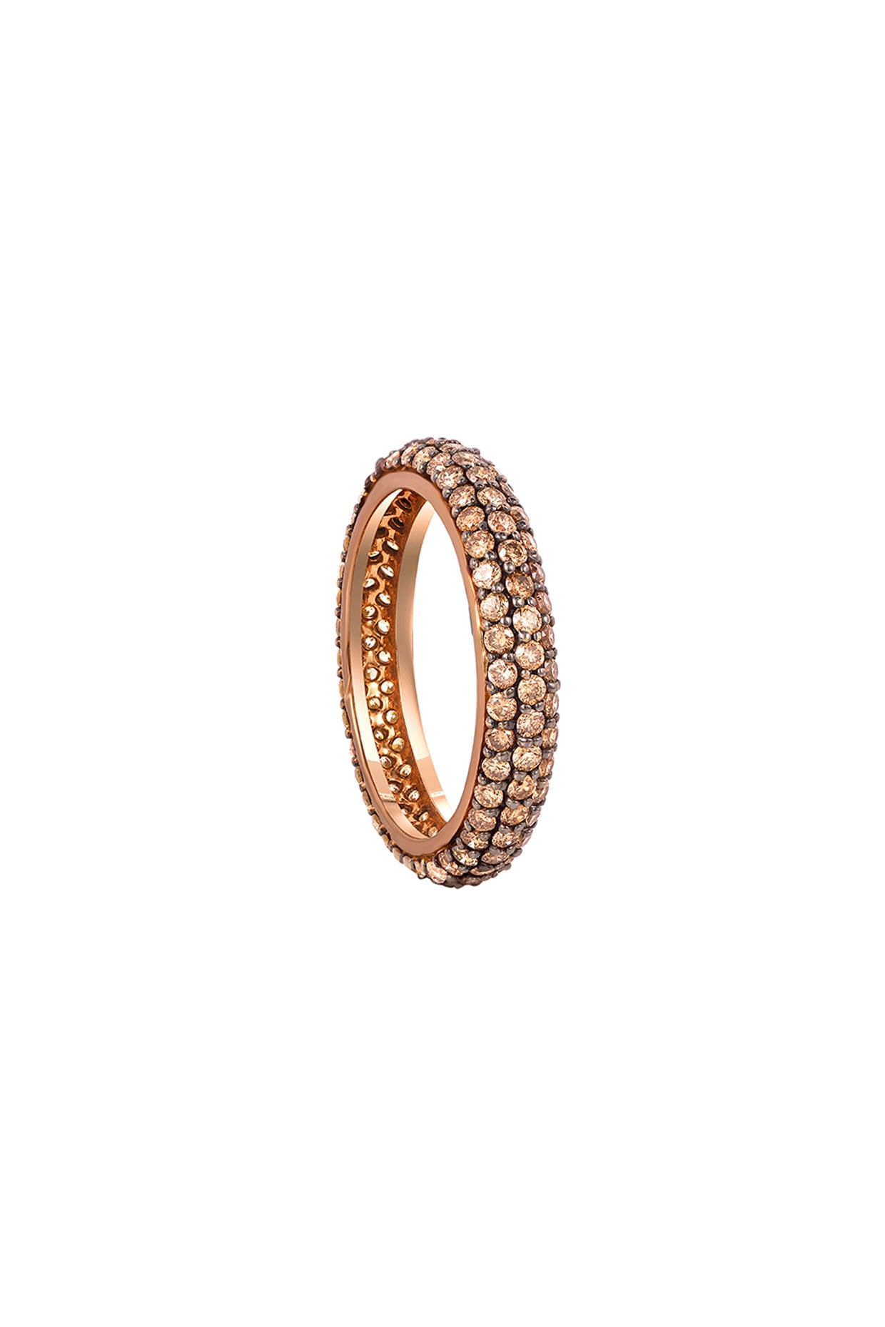 18 Kt Yellow Gold Diamond Stackable Ring